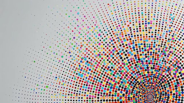 Abstract background with colorful dots in a gradient pattern