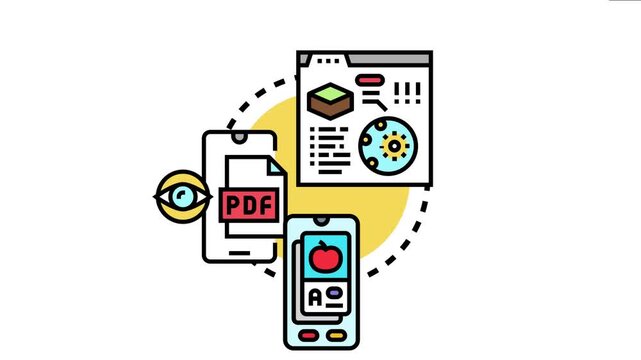 Mobile app studying process representing digital education, online learning, and remote training concepts through interactive interfaces on smartphones and desktop browsers