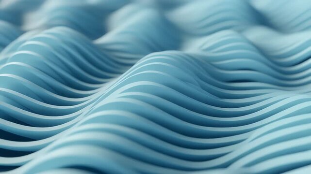 Abstract blue undulating waves with subtle lighting