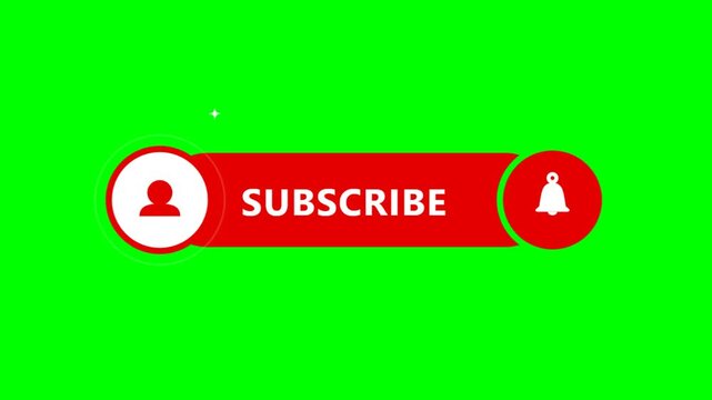 Red banner featuring white typography and notification bell symbol over green screen