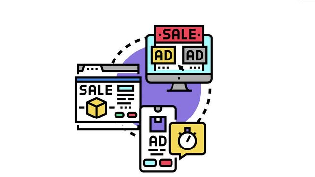 Misleading advertisement concept drawing deceptive marketing messages, false claims, and unfair advertising practices across digital and print media platforms