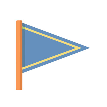 Triangular pennant flag on pole
