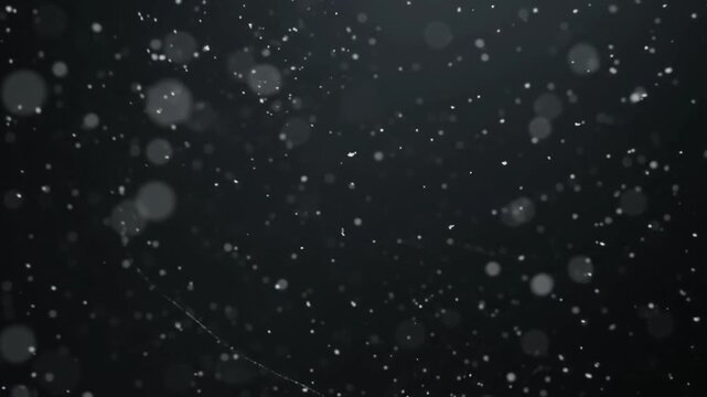 Minimal floating dust particles suspended in a deep matte-black studio environment, extremely fine microscopic dust particles drifting slowly and naturally through soft diffused volumetric studio ligh