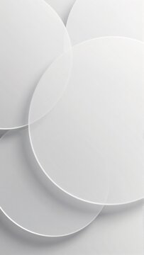 close three white circles arranged diagonal line circles overlapping creating sense depth dimension background solid white color making circles stand out even more has minimalist modern design