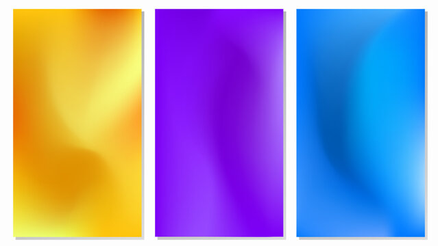 Set Illustration Abstract Background With Modern Minimal Style Blue Orange Purple Gradient Mesh Color Design Vector. Ideal for Social Media, Website Banner, Cover, Branding and Poster