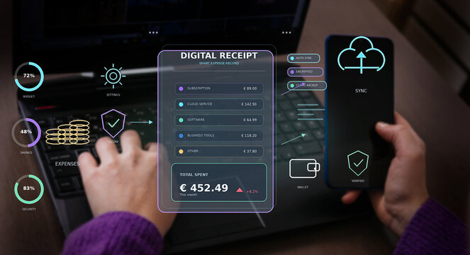Digital Receipt Expense Tracking With Cloud Sync Budgeting And Secure Mobile Wallet