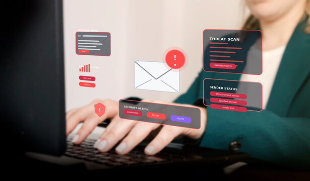 Phishing Email Detection and Cybersecurity Threat Scan on Laptop