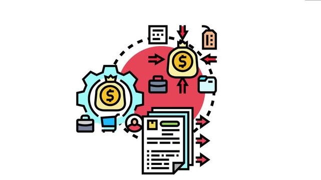 Acquiring valuable resources and managing financial processes, symbolizing wealth creation, investment, and strategic asset procurement for corporate growth and economic transactions