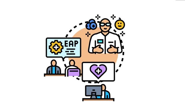 Doctor consultant offering guidance to patients on employee assistance program, health benefits, and wellness management for overall physical and mental well being