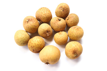Longan fruit against a white background. © irsan24