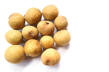 Longan fruit against a white background. © irsan24