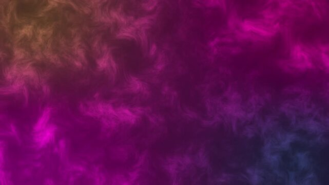 Abstract Mixed pink purple and orange swirling fluid smoke background loop