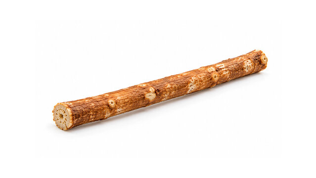 Fresh natural miswak stick isolated on white background for oral hygiene