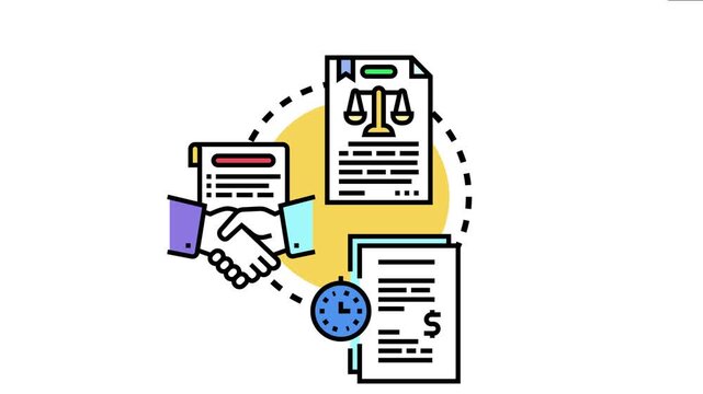 Notarized paperwork represents official document validation, signifying legal agreement, security, and trust involved in important contract deals and official certification