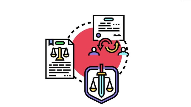 Notarization process showing legal documents, scales of justice, and a seal, formal authentication and official requirements for agreements