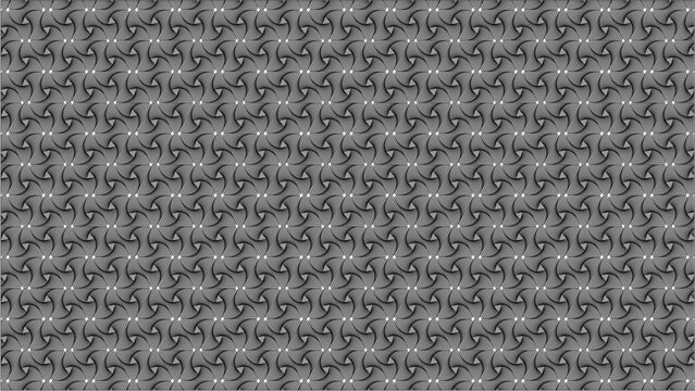 Seamless abstract geometric optical pattern in gray and black