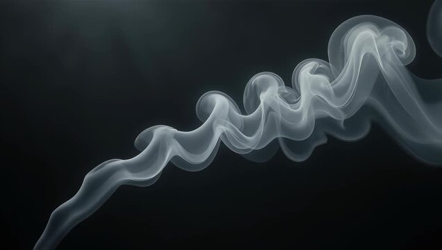 Flowing Smoke Patterns in Dark Background