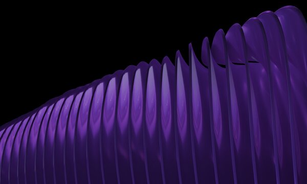 Ascending 3D Pleats in Deep Purple