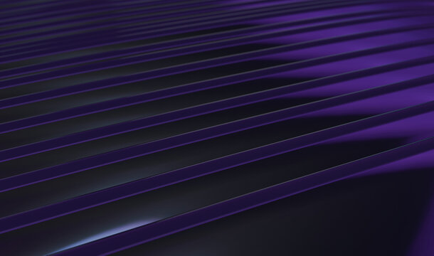 Receding purple 3D ridges in soft perspective