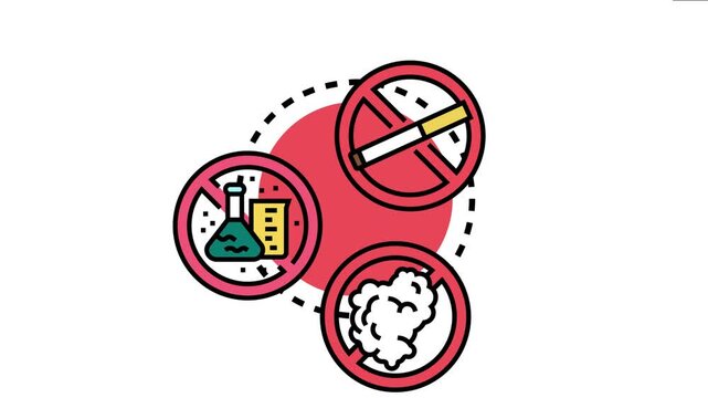 Concept promoting a healthy lifestyle by avoiding harmful substances like nicotine, alcohol, and intoxicating drugs, emphasizing wellness and personal well being choices