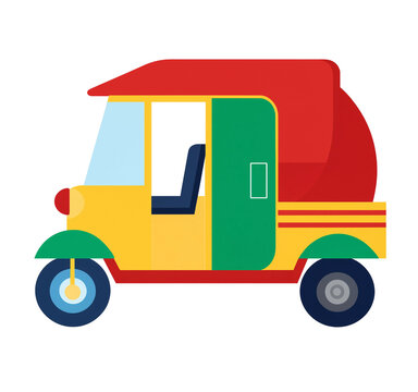 auto rickshaw illustration 