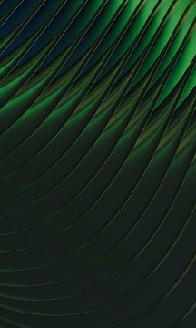 Emerald 3D Fins Fading into Darkness