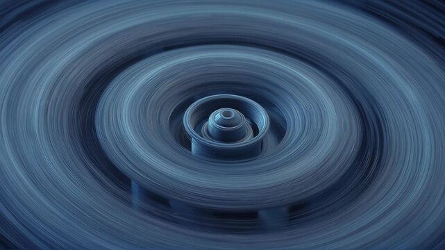 Whirling Motion of a Spinning Object in Blue Light
