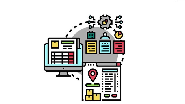 Inventory management system tracking product inflow and outflow, optimizing warehouse operations, and providing supply chain data for efficient business processes