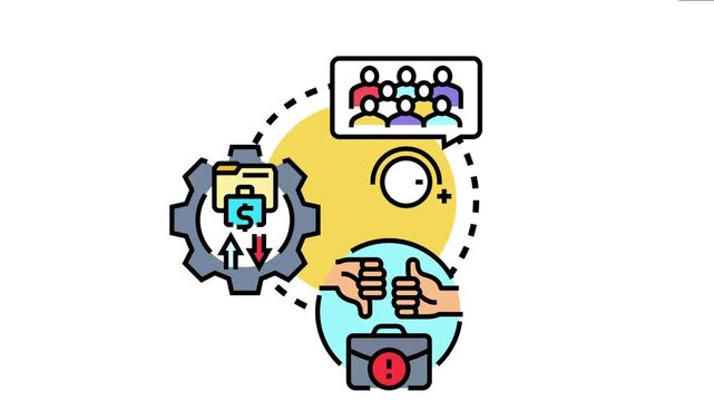Digital product managers and developers are planning, developing, and implementing a new software feature rollout, considering user feedback for optimization and improvement in a business lifecycle