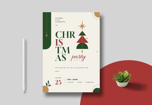 Christmas Flyer Design Template Layout