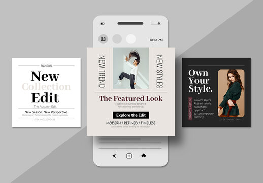 Social Media Post Template Layout