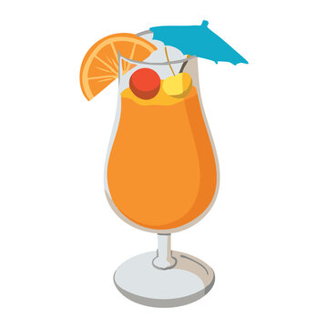 Tropical Cocktail Drink Glass