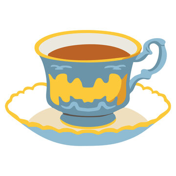 Elegant Tea Cup Saucer Icon