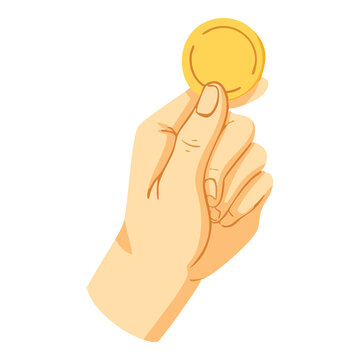 Hand Holding Gold Coin Icon