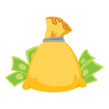 Cash Bag Financial Illustration