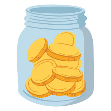 Jar Full Of Gold Coins Clipart