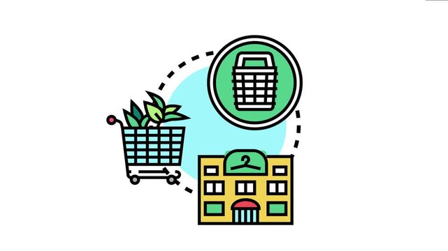 Neighborhood retail shop concept icon local small business commerce, shopping experience, and everyday goods acquisition
