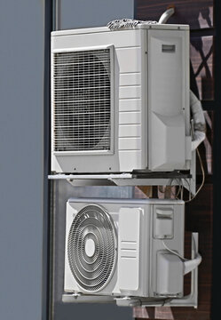 Wall mounted external block of HVAC