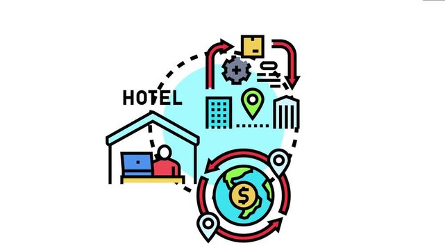 Business concept a nearby focused entrant developing local market strategies, optimizing operations, and expanding services to a global clientele through digital channels