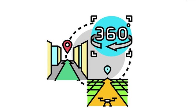 Digital navigation system outlining optimal routes, providing precise guidance, and offering 360 degree aerial views for efficient travel and exploration