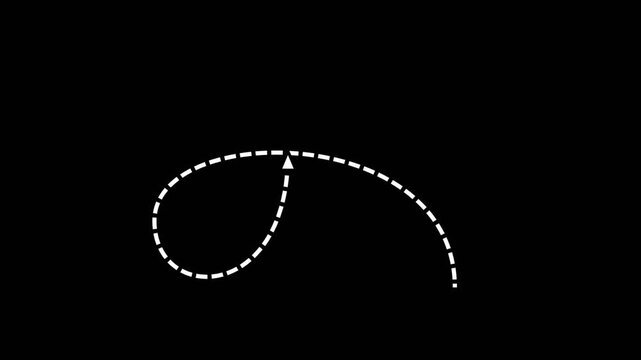 Dashed Circular Return Pointer Motion Graphic Asset