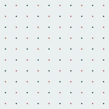 Navy and Coral Tiny Dot Seamless Pattern on Pale Blue