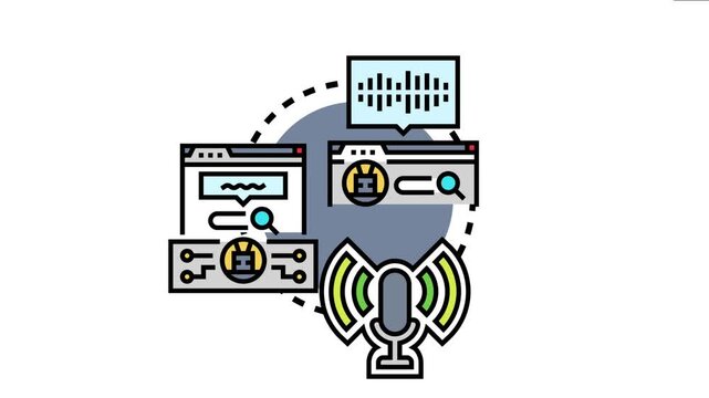 Concept depicting a microphone processing voice commands