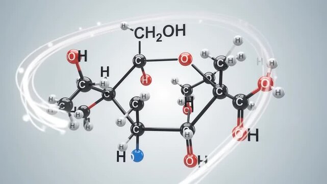 Molecular Structure of Glucose in Motion