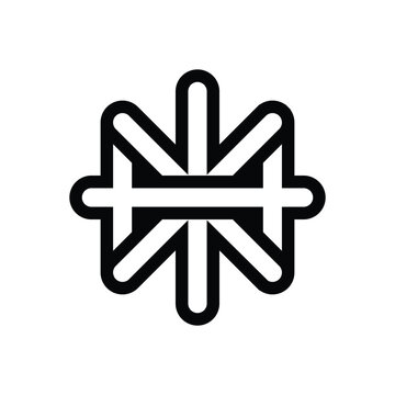 Letter H With Asterisk Star Symbol Logo
