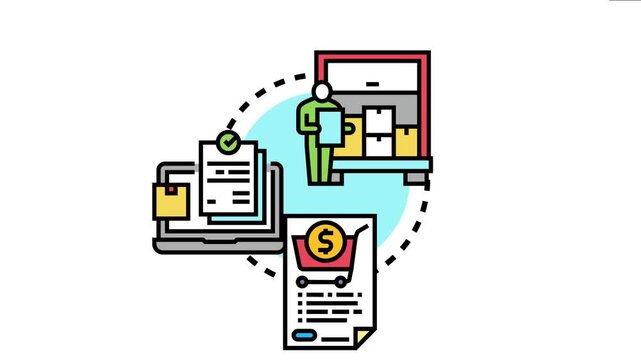 Person is managing inventory and orders, representing the strategic process of achieving optimal procurement volume for efficient supply chain management and cost effective purchasing