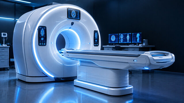 CT Scanner Machine 3D Render, Medical Imaging Technology