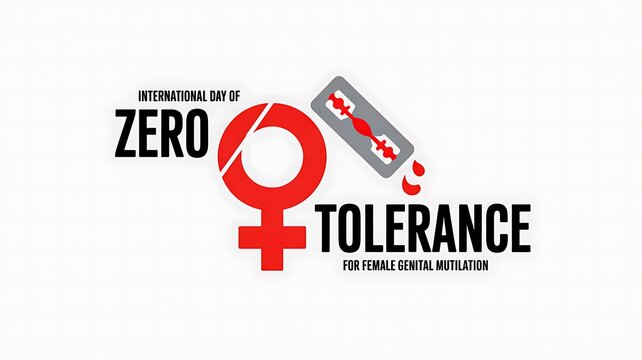 International day of zero tolerance for female genital mutilation awareness symbol
