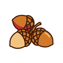 Three Acorns Illustration © sewar