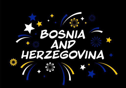 Bosnia and Herzegovina. Republic Day. Independence Day. Statehood Day. Bosnia and Herzegovina holiday design